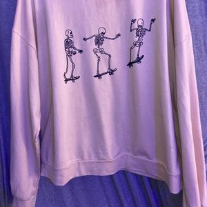 Skeleton nude light sweater!